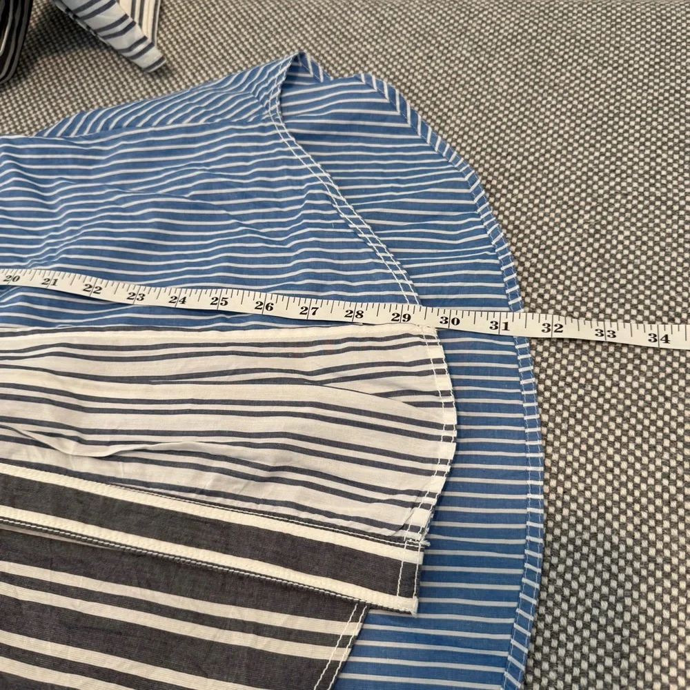 Pilcro Reworked Mixed Stripe Buttondown Shirt size L - Picture 12 of 12